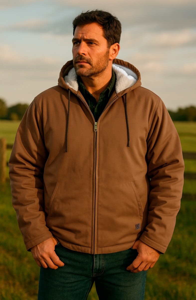 Campera gabardina c/corderito 