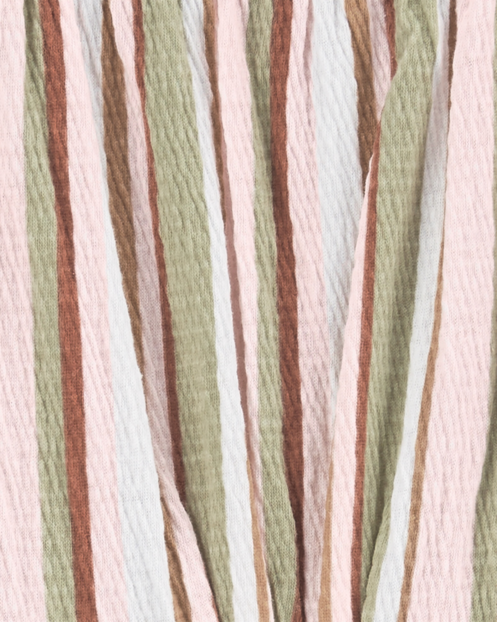 Monito corto de jersey arrugado, diseño a rayas Sin color