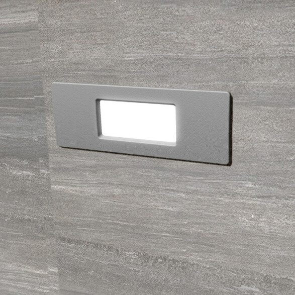 Luminaria de embutir rectangular blanca 4W cálida IP55 FL0924