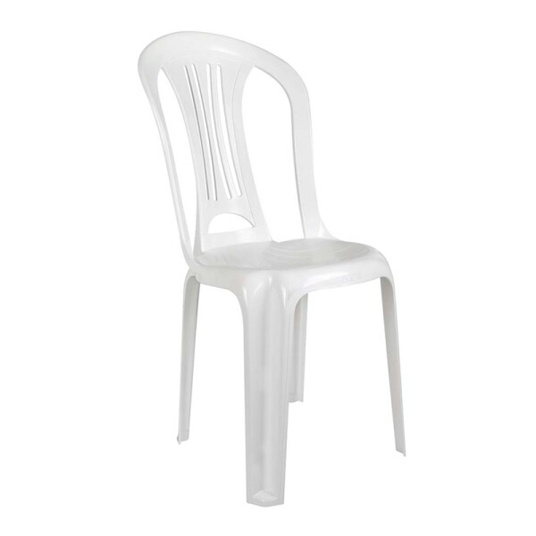 SILLA DE PVC BISTRO MOR SIN POZA BRAZOS - BLANCA SILLA DE PVC BISTRO MOR SIN POZA BRAZOS - BLANCA