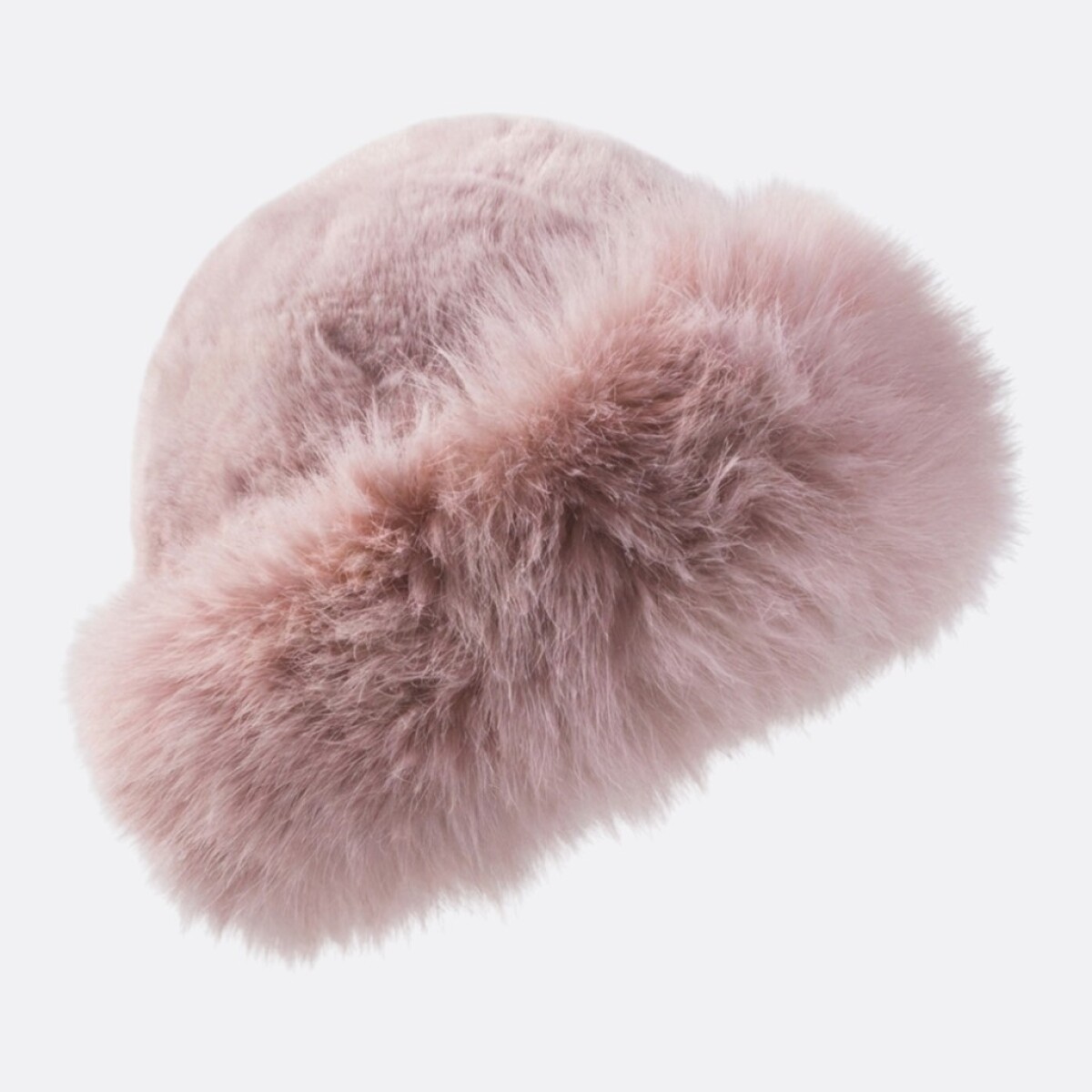 Gorro de Piel Sintética Estilo Cosaco Infantil - Rosa 