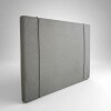 RESPALDO 2 PLAZAS (1.60 MTS) - LISO TAPIZADO GRIS C/LISTON NEGRO RESPALDO 2 PLAZAS (1.60 MTS) - LISO TAPIZADO GRIS C/LISTON NEGRO