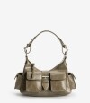 Cartera Baguette Multipocket Verde Militar