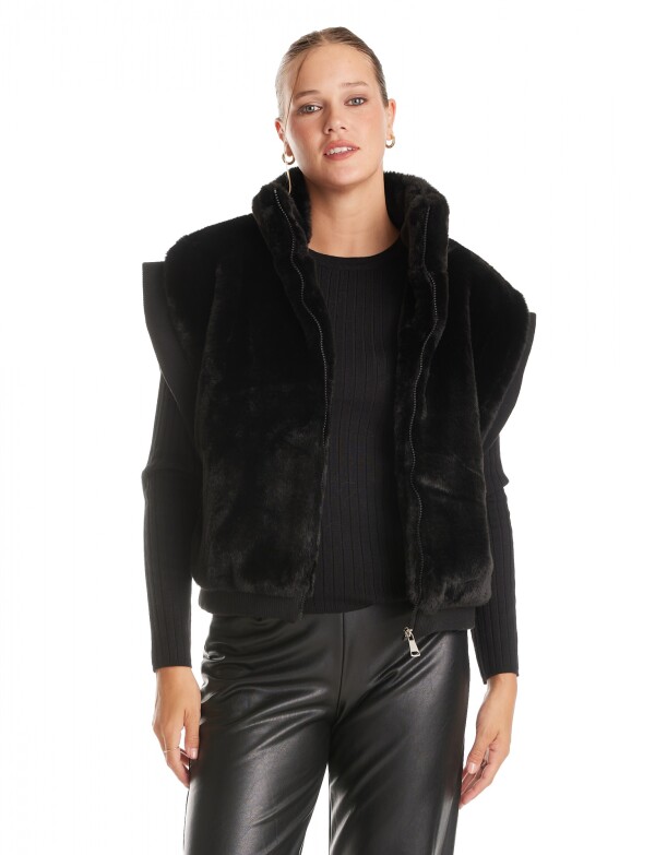 Chaleco Faux Fur NEGRO