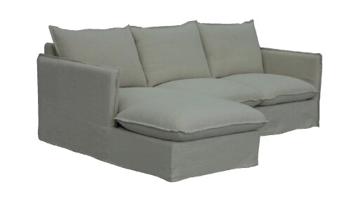 Sofa con Chaise Longue ARIES DESENFUNDABLE Beige