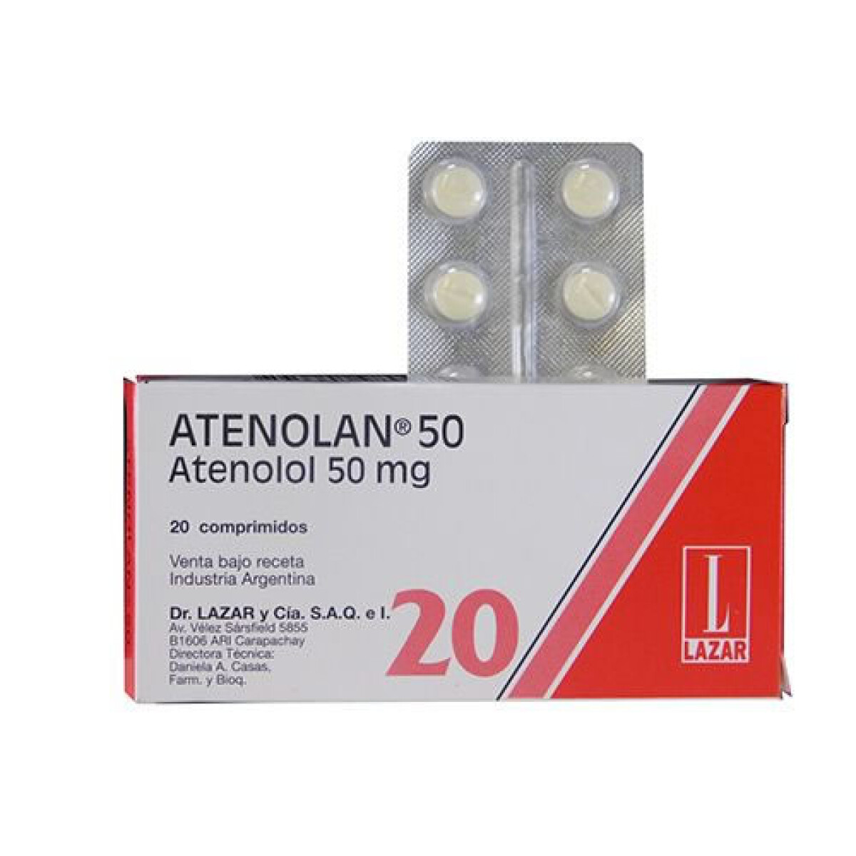 Atenolan Lazar 50 mg x20 Comprimidos – Antihipertensivo Beta Bloqueante