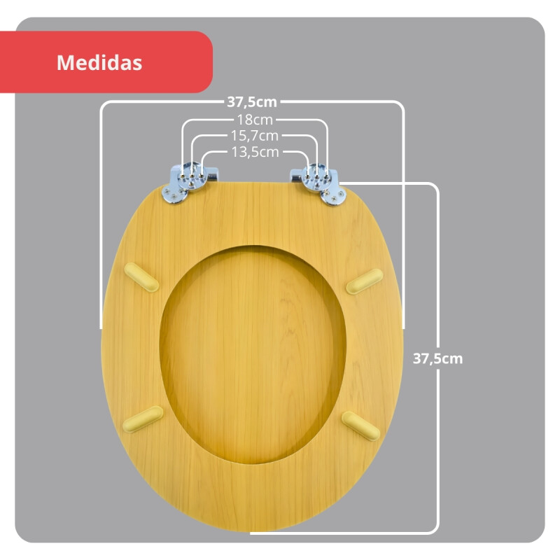 Asiento de inodoro madera ABETO