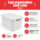 Caja simil ratán 7 lts BLANCO