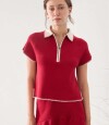 Top Zip Knit Rojo
