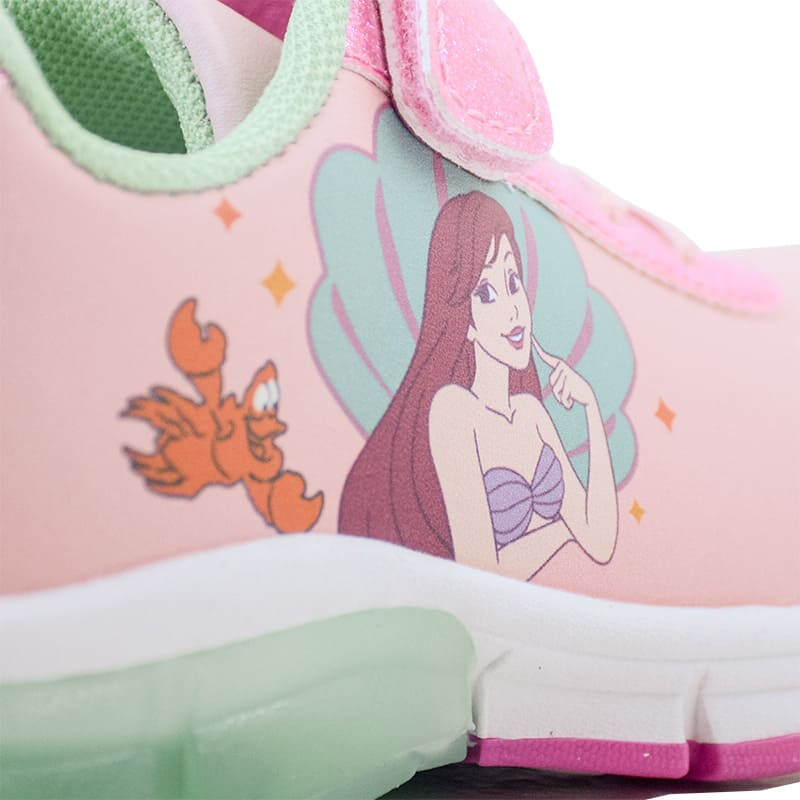 Championes Disney Princesas Suela Luces de Niños - PRICFW24003 Rosado-verde Agua