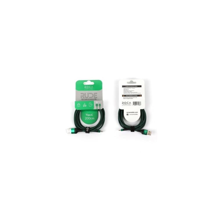 CABLE DE DATOS ROCA USB TIPO C 200CM VERDE