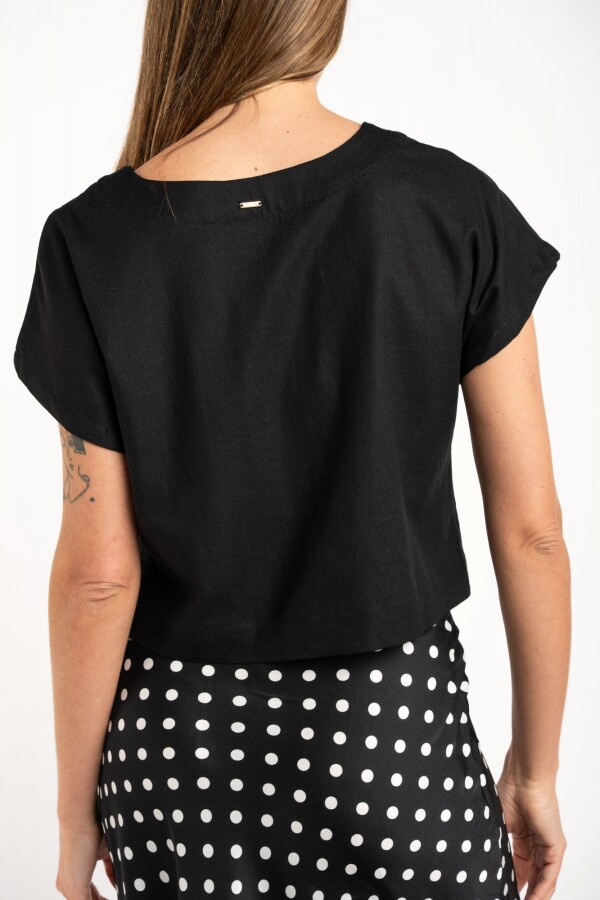 Camisa Crop Negro