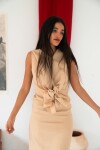Serious Flower Dress Beige