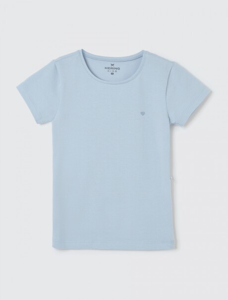 BLUSA CON BORDADO CELESTE