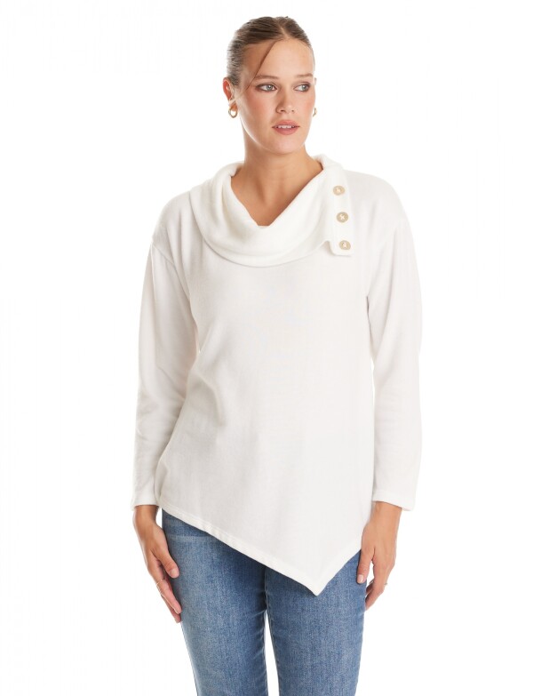 Buzo Soft Cuello Volcado CRUDO