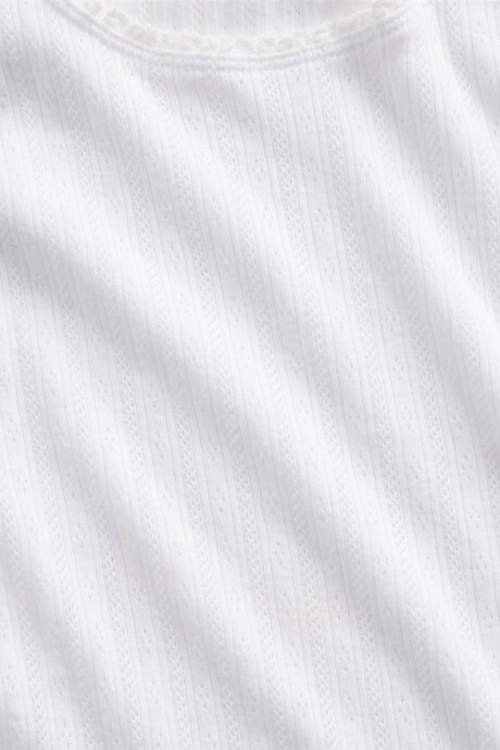 Musculosa Pointelle Mujer Fresh White