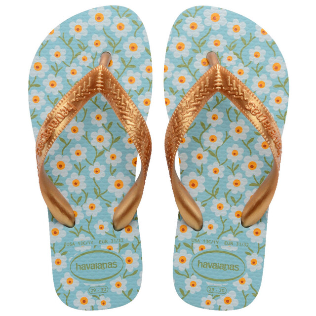 Sandalias de Niña Havaianas Flores Azul Flores
