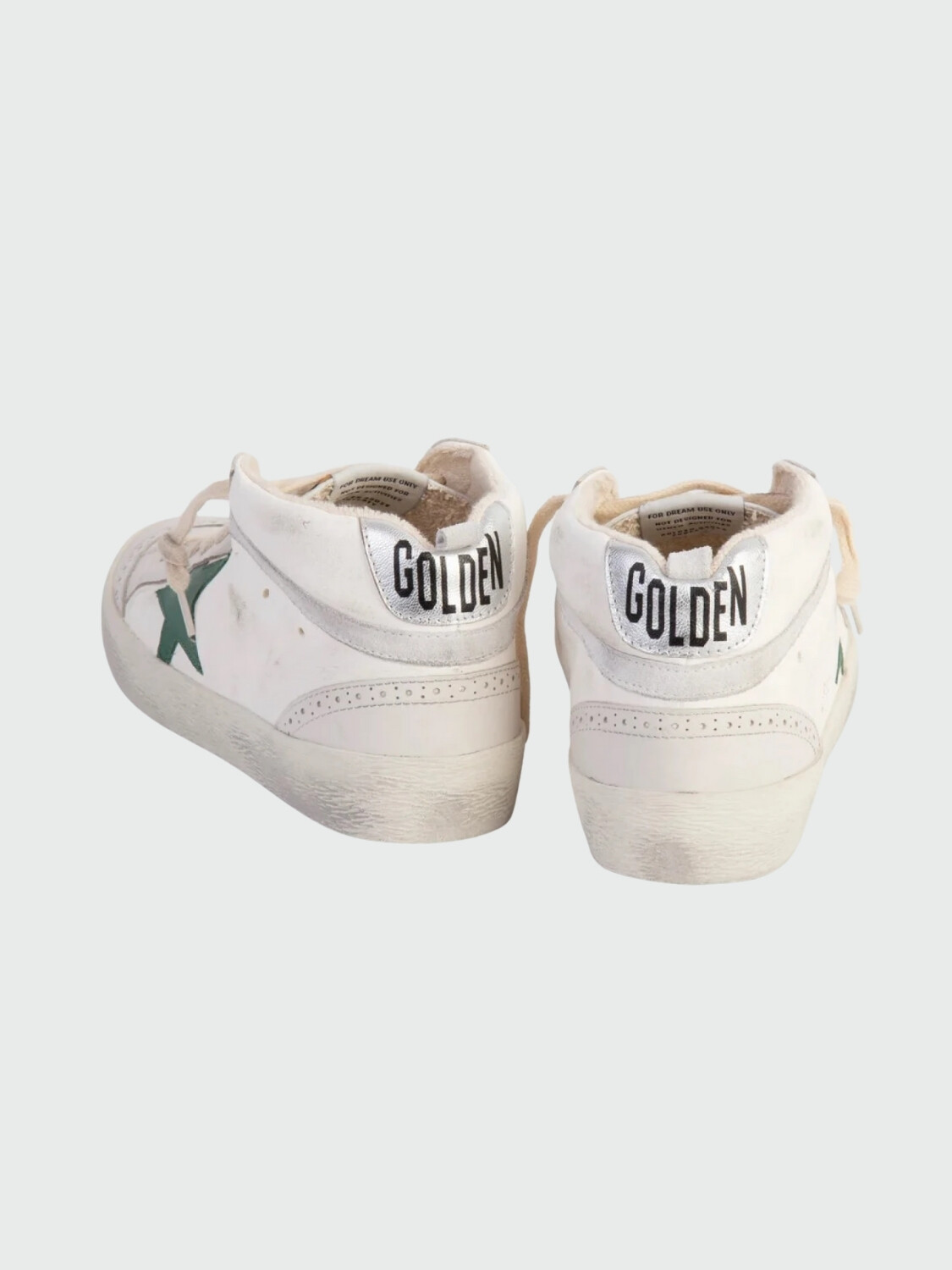 Golden Goose-Botines de cuero, Mid Star Blanco