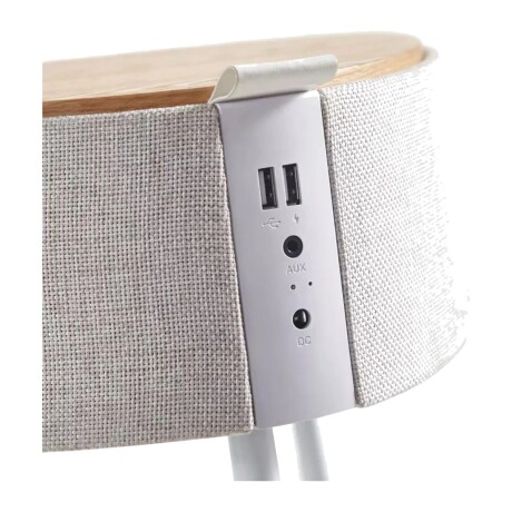 Mesa blueMAN con Parlante Bluetooth BT-Z1 Talle S Roble Negro