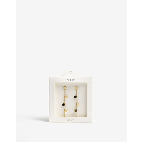 Aros Colgantes Cortos Metal Dorado