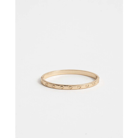 Pulsera Rígida Bañada En Oro Dorado