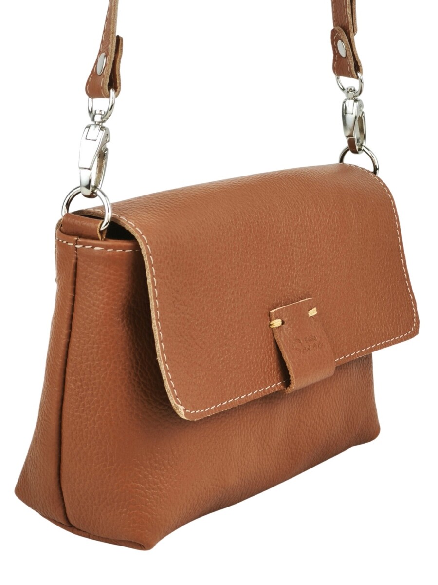 Morral con solapa chico - Dulce de Leche 