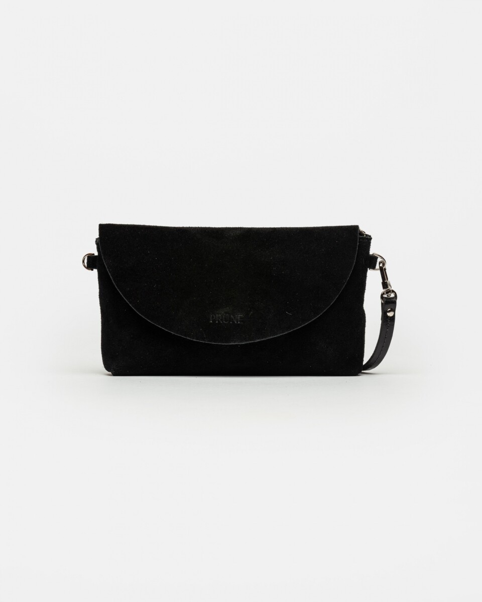 Mini Bag Viena En Cuero Gamuza - Negro 