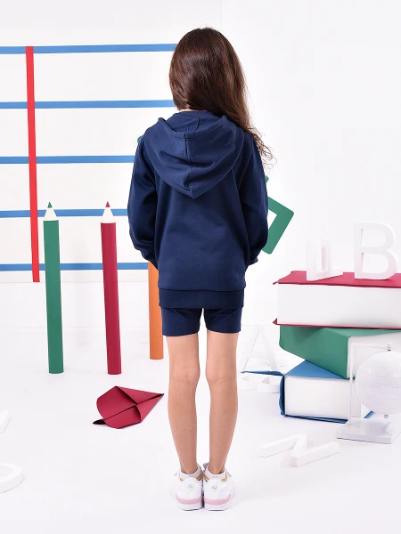 CAMPERA DEPORTIVA CON CIERRE AZUL