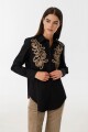 Camisa Barroca Negro/Vison