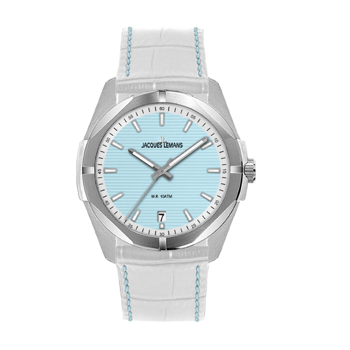 Reloj Jacques Lemans con Malla de Cuero y Esfera Redonda 