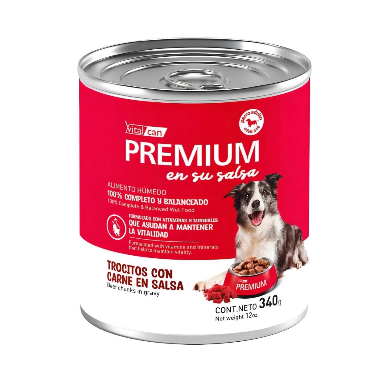 PREMIUM SALSA PATÉ PERRO ADULTO CARNE 340 GR 