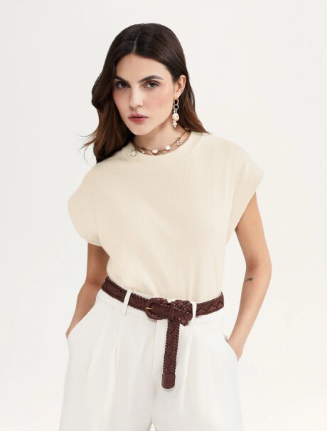 BLUSA BÁSICA BEIGE
