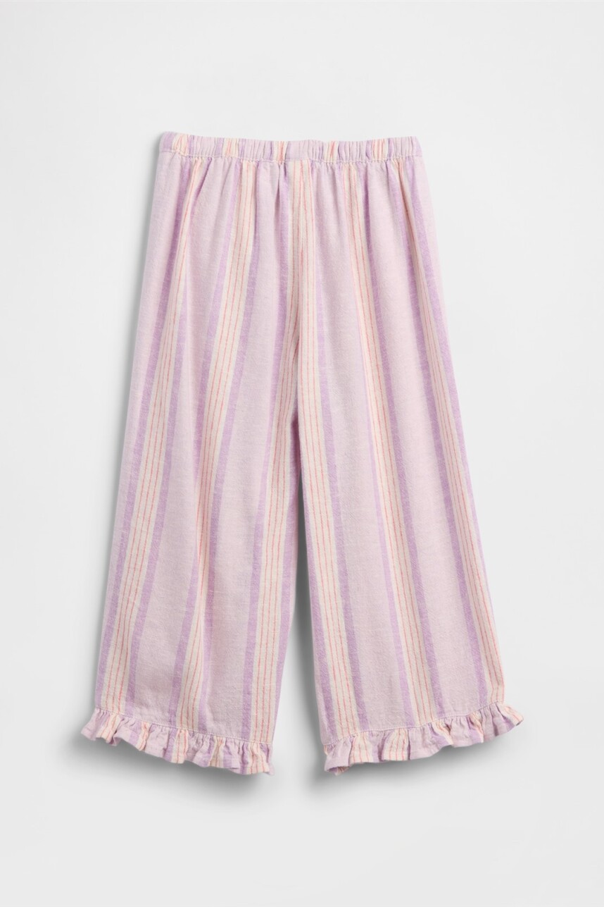 Pantalón De Lino Mujer Pale Lilac