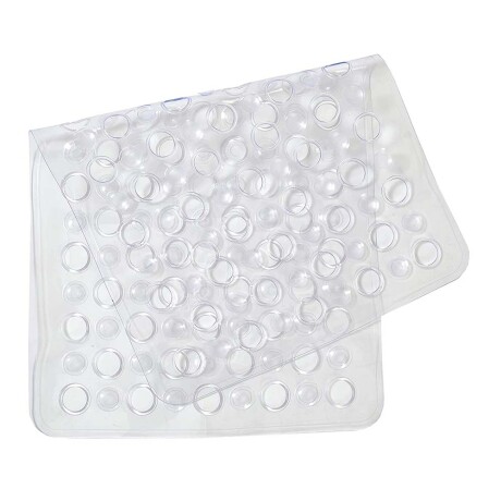 Alfombra Antideslizante p/Ducha Baño Bañera c/Ventosas PVC Transparente