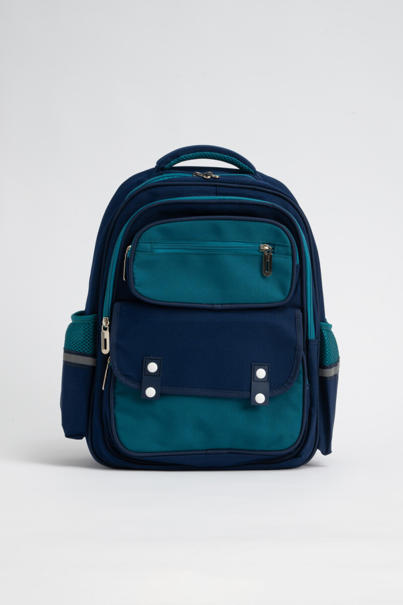 Mochila Bolsillos Azul Marino