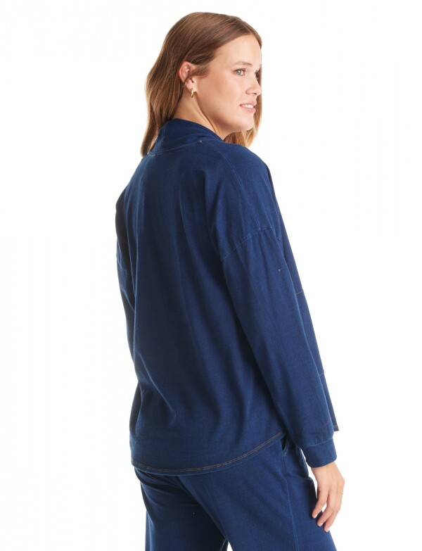 Cardigan Denim Abierto JEAN OSCURO