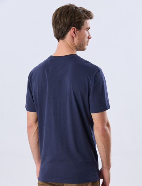 REMERA ESTAMPADA DE ALGODÓN Azul