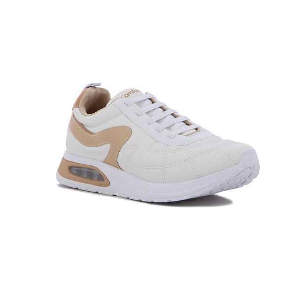 Championes Deportivos Mujer Comfortflex Blanco-almendra