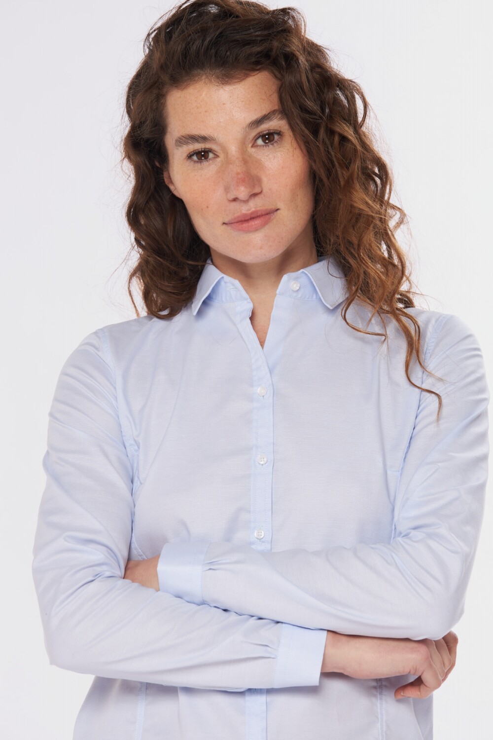 CAMISA OXFORD LISA Celeste