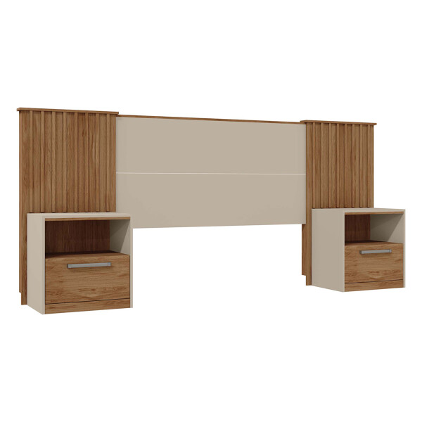 RESPALDO DE CAMA LUCIUS COLOR BURITI/OFF WHITE Respaldo De Cama Lucius Color Buriti/off White
