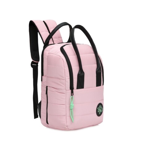Mochila Trendy con Porta notebook y bolsillo de termo Fucsia