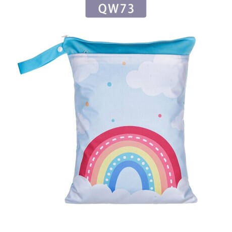 Bolsa Impermeable/ Transpirable Para Pañales Tela Ecológicos Arcoiris