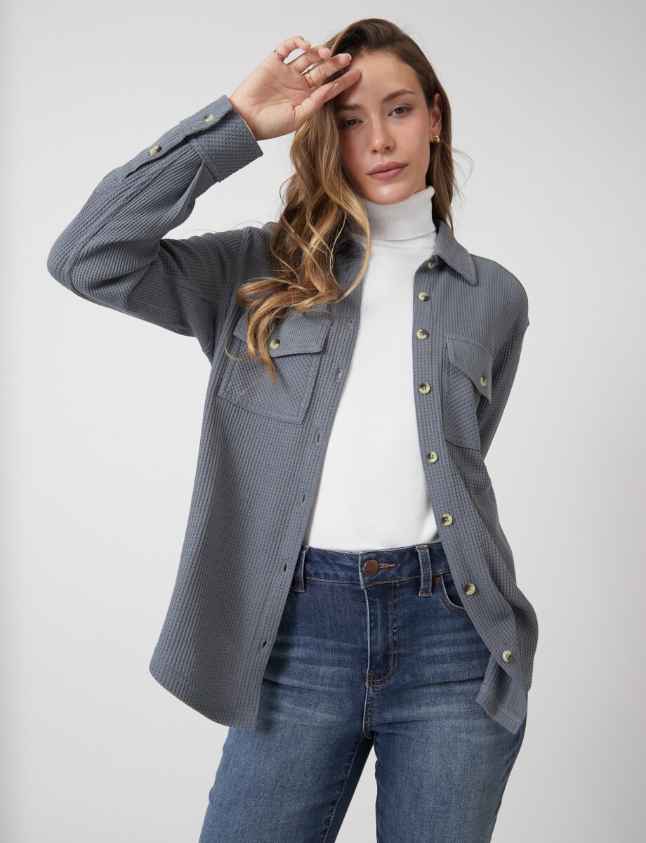 Sobrecamisa Texturada - Gris 
