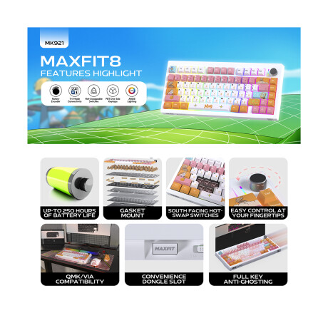 Teclado Gamer Fantech MK921 Nami One Piece Switch White Teclado Gamer Fantech MK921 Nami One Piece Switch White
