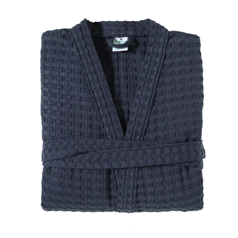 Bata de Cama Provenza Dohler 100% Microfibra Talle P Al XG AZUL MARINO