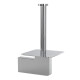 PORTAPAPEL RESERVA METAL ACCESORIO BAÑO BRILLO CROMO CROMO