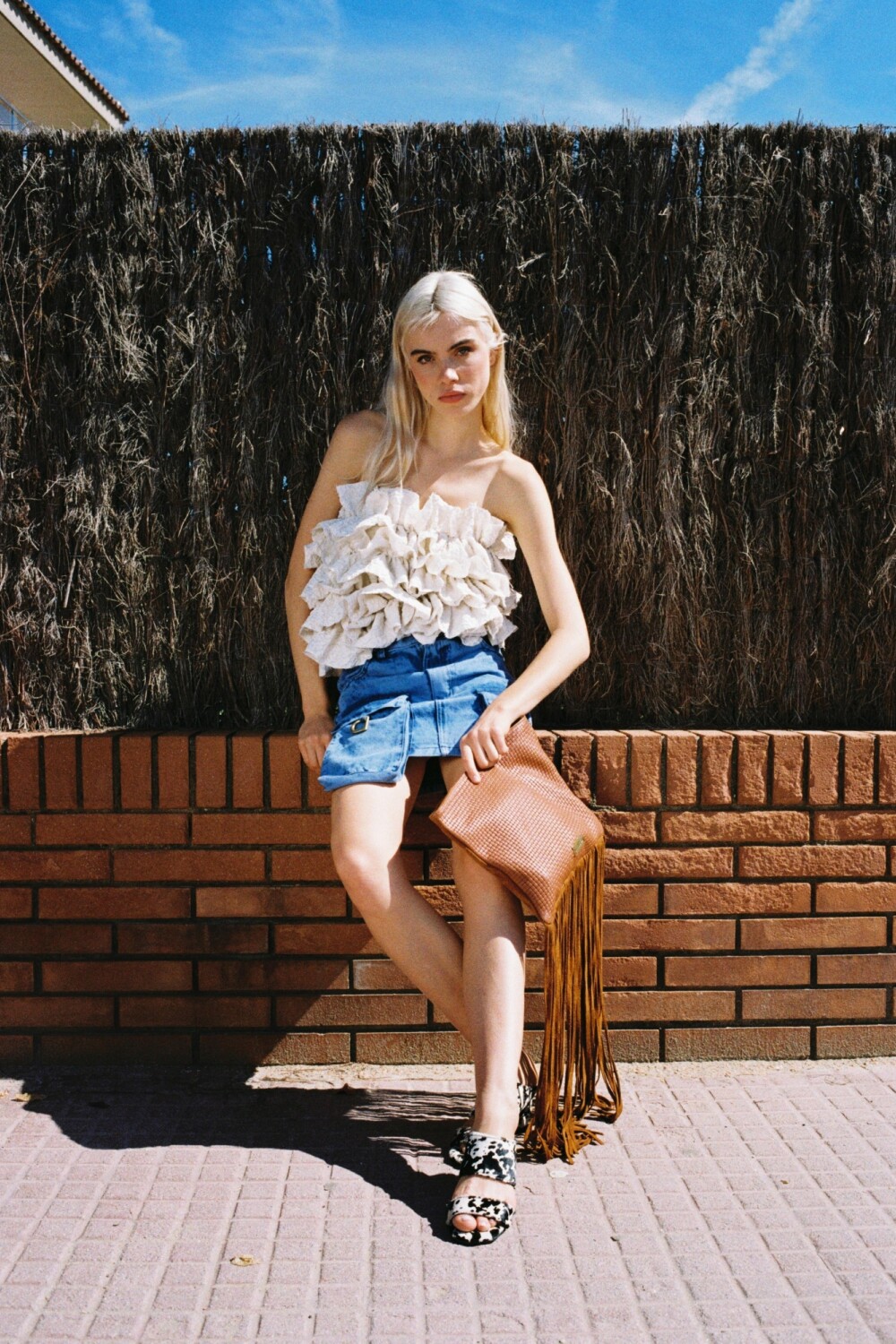 Smoky Mini Skirt Jean Claro
