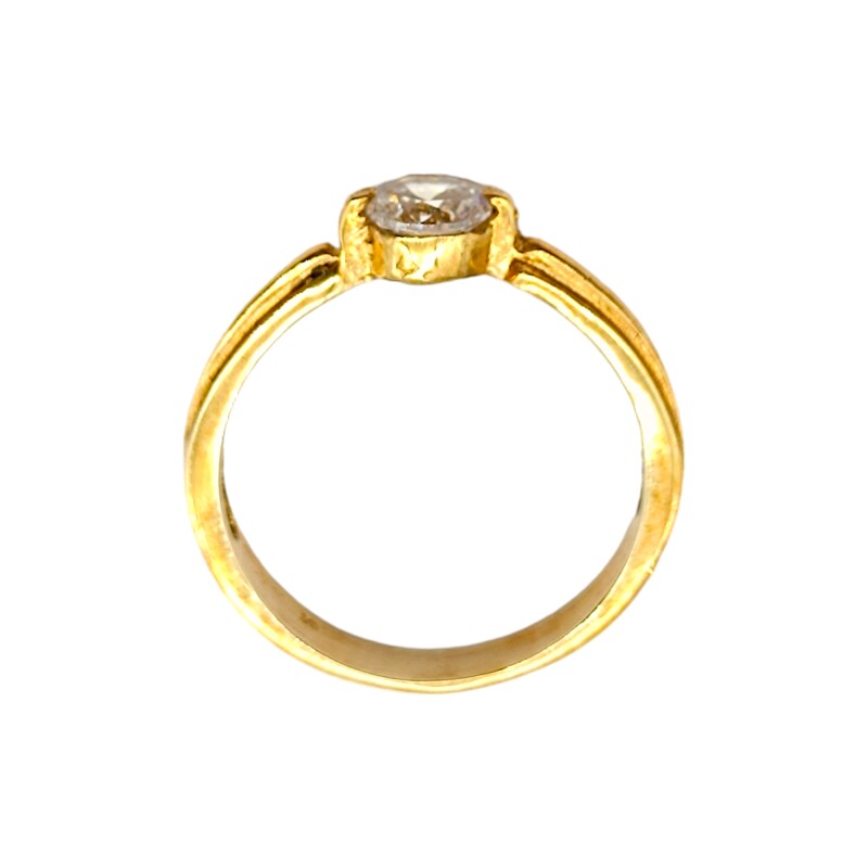 Anillo Solitario-Oro bajo-Piedra Zirconia-AN8081 conpiedra