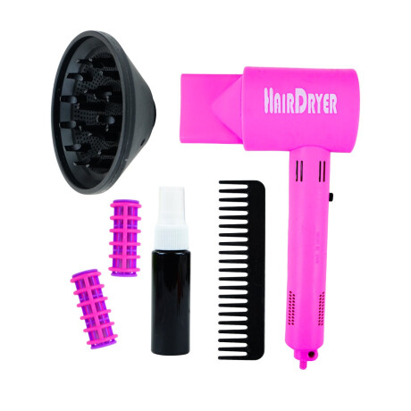 Set de peluqueria 7 piezas con secador a pila Set de peluqueria 7 piezas con secador a pila