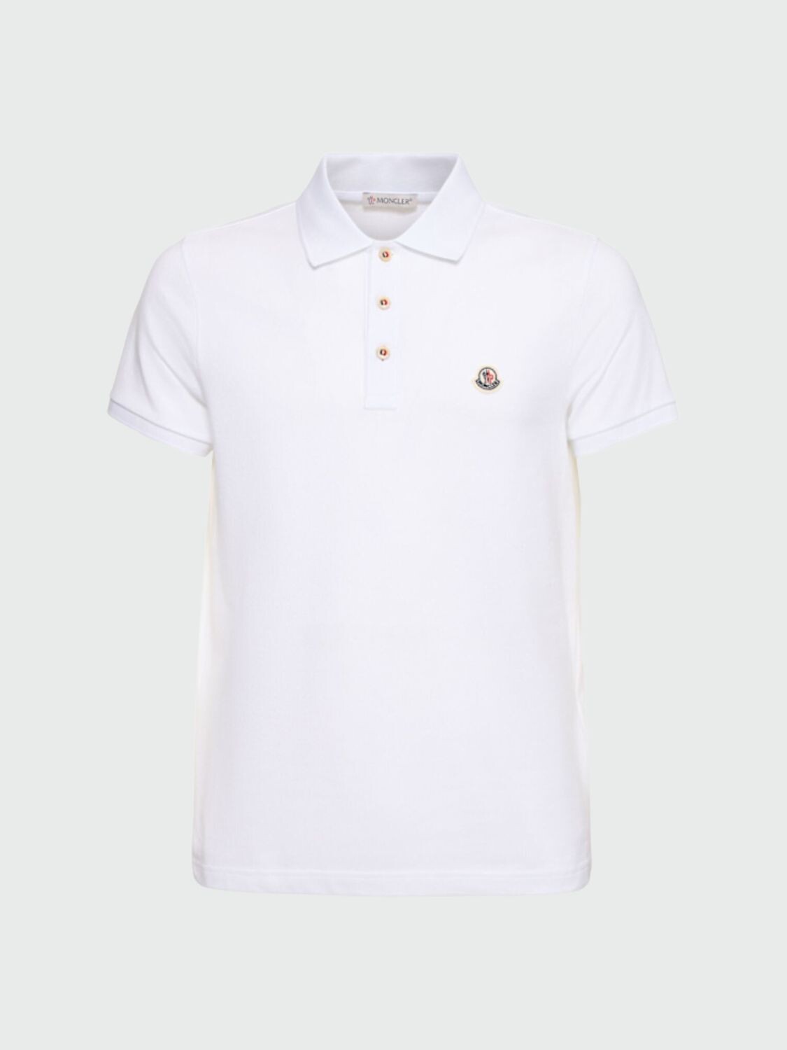 Moncler -Remera polo de algodón manga corta 0